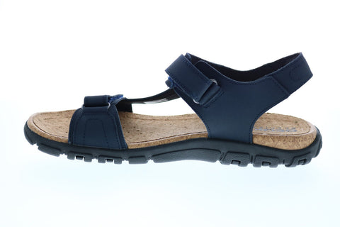 Geox U S.Strada C Mens Blue Synthetic Strap Sport Sandals Shoes