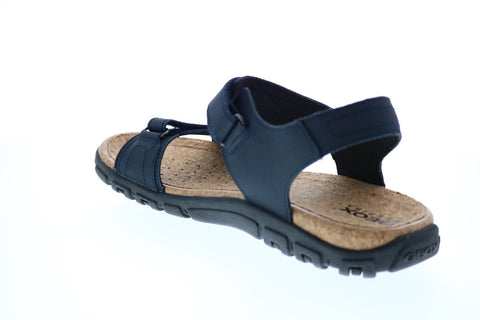 Geox U S.Strada C Mens Blue Synthetic Strap Sport Sandals Shoes