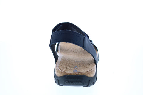 Geox U S.Strada C Mens Blue Synthetic Strap Sport Sandals Shoes