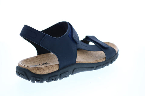 Geox U S.Strada C Mens Blue Synthetic Strap Sport Sandals Shoes