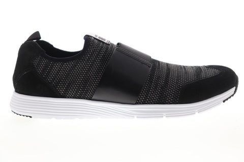 Geox U Snapish U822DB06K43C9999 Mens Black Canvas Casual Slip On Loafers Shoes
