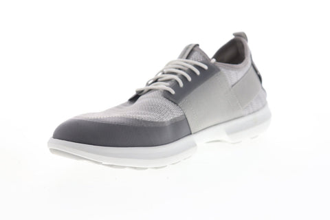 Geox U Traccia U823RB06KNHC1236 Mens Gray Canvas Lace Up Low Top Sneakers Shoes