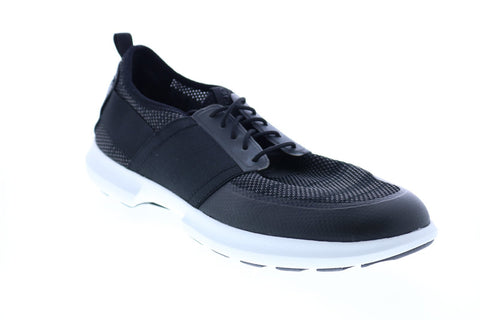 Geox U Traccia B Mens Black Canvas Lace Up Euro Sneakers Shoes