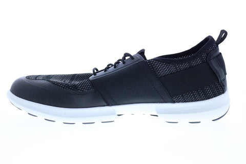 Geox U Traccia B Mens Black Canvas Lace Up Euro Sneakers Shoes