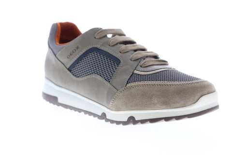 Geox U Wilmer U823XA01422C5Z9A Mens Gray Mesh Lace Up Low Top Sneakers Shoes