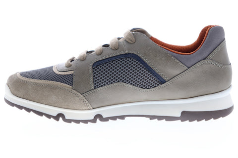 Geox U Wilmer U823XA01422C5Z9A Mens Gray Mesh Lace Up Low Top Sneakers Shoes