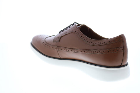 Geox U Winfred C Mens Brown Leather Oxfords & Lace Ups Wingtip & Brogue Shoes