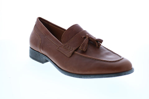 Geox U Bryceton D Mens Brown Leather Loafers & Slip Ons Tasseled Shoes