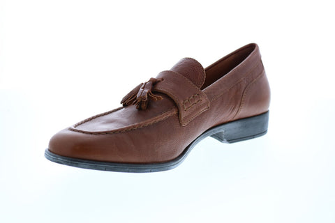 Geox U Bryceton D Mens Brown Leather Loafers & Slip Ons Tasseled Shoes