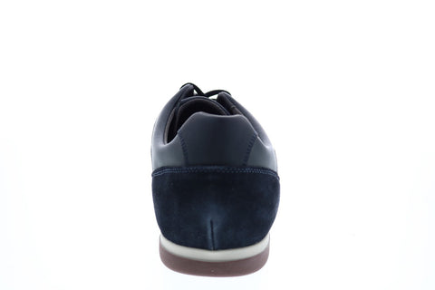 Geox U Renan B Mens Blue Leather Lace Up Euro Sneakers Shoes