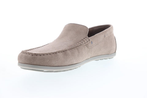 Geox U Mirvin U824LA00022C6029 Mens Pink Suede Casual Slip On Loafers Shoes