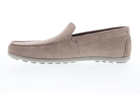 Geox U Mirvin U824LA00022C6029 Mens Pink Suede Casual Slip On Loafers Shoes