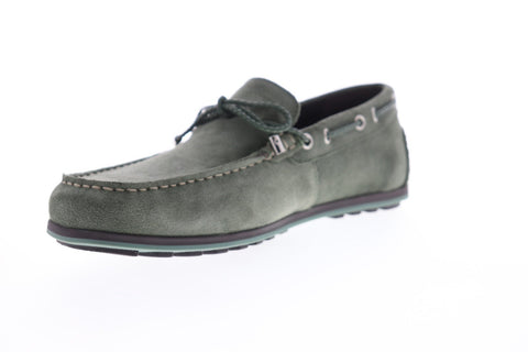Geox U Mirvin U824LB00022C3016 Mens Green Suede Casual Lace Up Boat Shoes