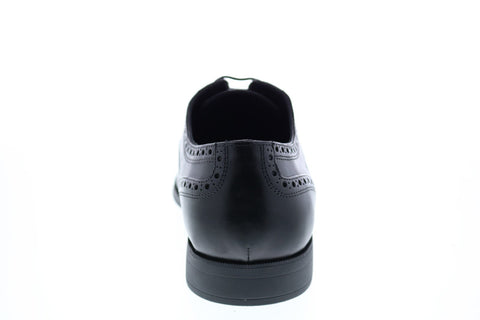 Geox U Hilstone 2fit A Mens Black Leather Oxfords & Lace Ups Cap Toe Shoes