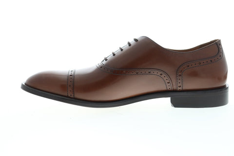 Geox U Saymore U825LA00043C6001 Mens Brown Leather Dress Oxfords Shoes