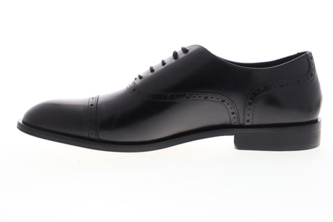 Geox U Saymore U825LA00043C9999 Mens Black Leather Dress Oxfords Shoes