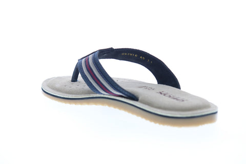 Geox U Artie B Mens Blue Leather Slip On Flip-Flops Sandals Shoes