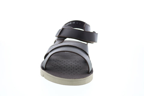 Geox U Glenn F Mens Black Leather Strap Sport Sandals Shoes