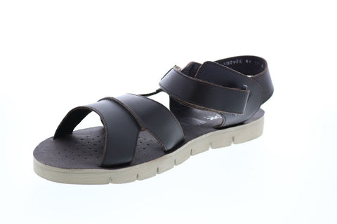 Geox U Glenn F Mens Black Leather Strap Sport Sandals Shoes