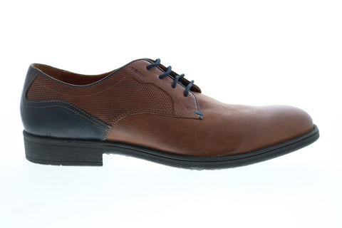 Geox U Jaylon Mens Brown Leather Oxfords & Lace Ups Plain Toe Shoes