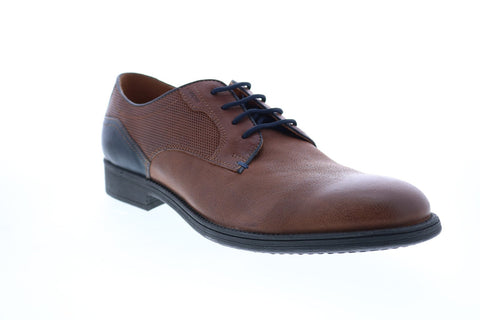 Geox U Jaylon Mens Brown Leather Oxfords & Lace Ups Plain Toe Shoes