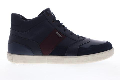 Geox U Taiki B ABX U841UC022BUC4002 Mens Blue Leather Low Top Sneakers Shoes