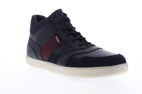 Geox U Taiki B ABX U841UC022BUC4002 Mens Blue Leather Low Top Sneakers Shoes