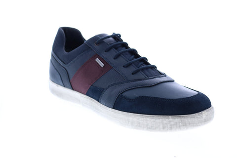 Geox U Taiki B Abx D Mens Blue Suede Lace Up Euro Sneakers Shoes