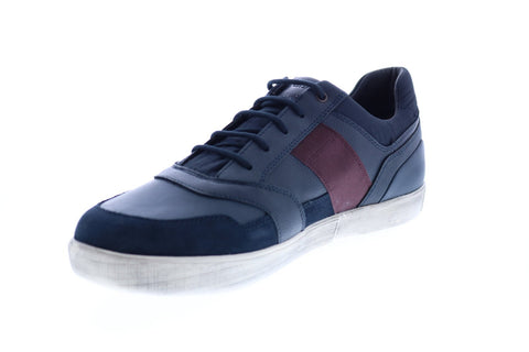 Geox U Taiki B Abx D Mens Blue Suede Lace Up Euro Sneakers Shoes