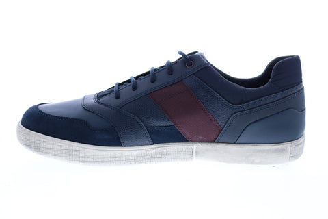 Geox U Taiki B Abx D Mens Blue Suede Lace Up Euro Sneakers Shoes