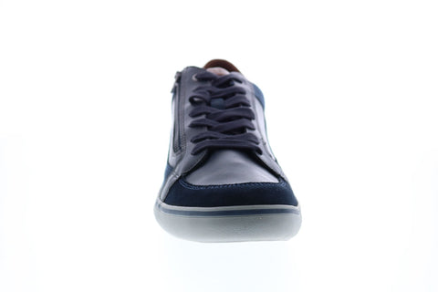 Geox U Halver A Mens Blue Leather Lace Up Euro Sneakers Shoes