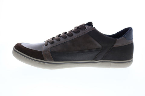 Geox U Halver A Mens Brown Leather Lace Up Euro Sneakers Shoes