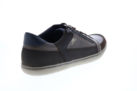 Geox U Halver A Mens Brown Leather Lace Up Euro Sneakers Shoes