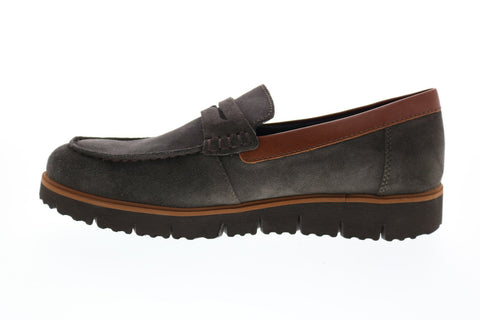 Geox U New Pluges A Mens Brown Suede Loafers & Slip Ons Penny Shoes