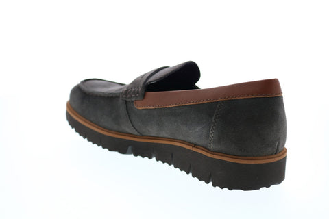 Geox U New Pluges A Mens Brown Suede Loafers & Slip Ons Penny Shoes
