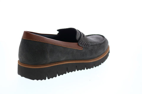 Geox U New Pluges A Mens Brown Suede Loafers & Slip Ons Penny Shoes