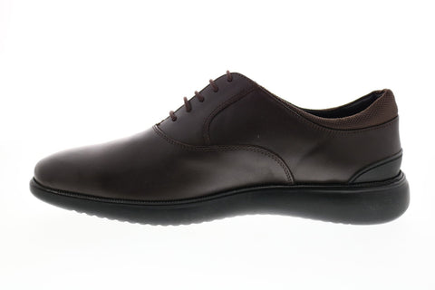 Geox U Winfred A Mens Brown Leather Oxfords & Lace Ups Plain Toe Shoes