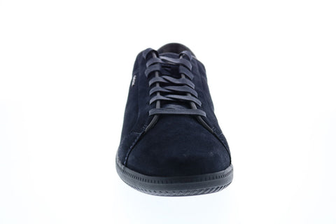 Geox U Keilan D Mens Blue Patent Leather Lace Up Euro Sneakers Shoes
