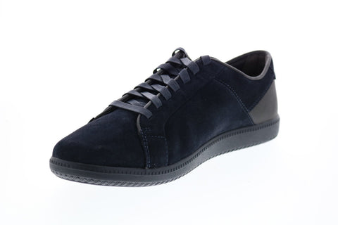 Geox U Keilan D Mens Blue Patent Leather Lace Up Euro Sneakers Shoes