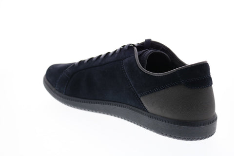 Geox U Keilan D Mens Blue Patent Leather Lace Up Euro Sneakers Shoes
