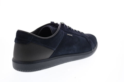 Geox U Keilan D Mens Blue Patent Leather Lace Up Euro Sneakers Shoes