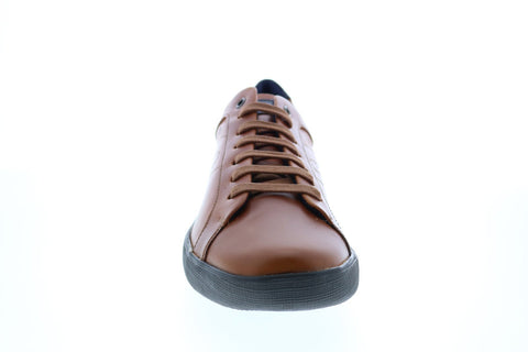 Geox U Jharrod A Mens Brown Leather Lace Up Euro Sneakers Shoes