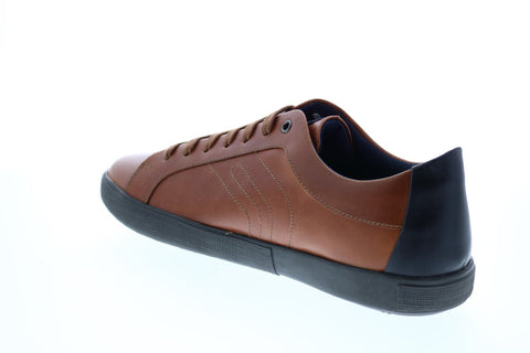 Geox U Jharrod A Mens Brown Leather Lace Up Euro Sneakers Shoes