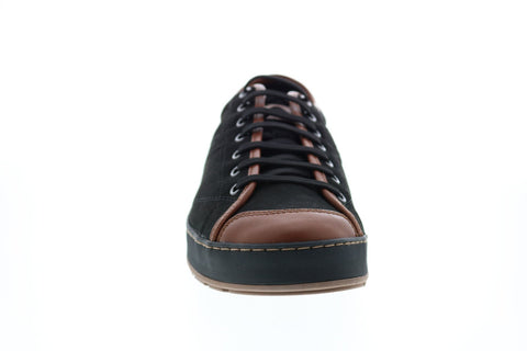Geox U Ariam G Mens Black Leather Lace Up Euro Sneakers Shoes