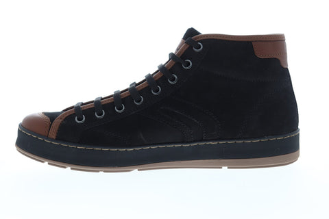 Geox U Ariam U845QH0LT43C0111 Mens Black Nubuck Lace Up High Top Sneakers Shoes