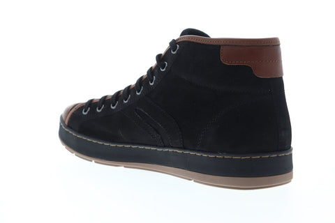 Geox U Ariam U845QH0LT43C0111 Mens Black Nubuck Lace Up High Top Sneakers Shoes