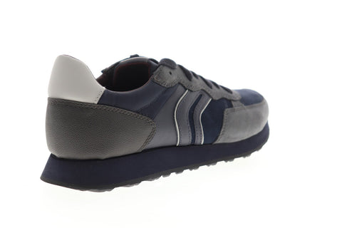 Geox U Vincit U845VB022MEC9AF4 Mens Blue Suede Lace Up Low Top Sneakers Shoes