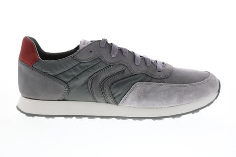 Geox U Vincit U845VC043FUC1071 Mens Gray Leather Euro Sneakers Shoes