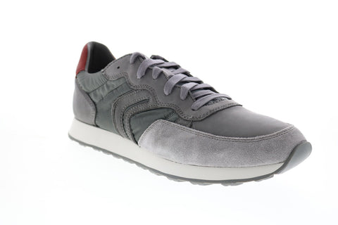 Geox U Vincit U845VC043FUC1071 Mens Gray Leather Euro Sneakers Shoes
