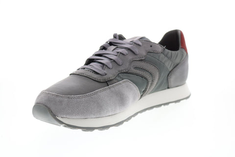 Geox U Vincit U845VC043FUC1071 Mens Gray Leather Euro Sneakers Shoes